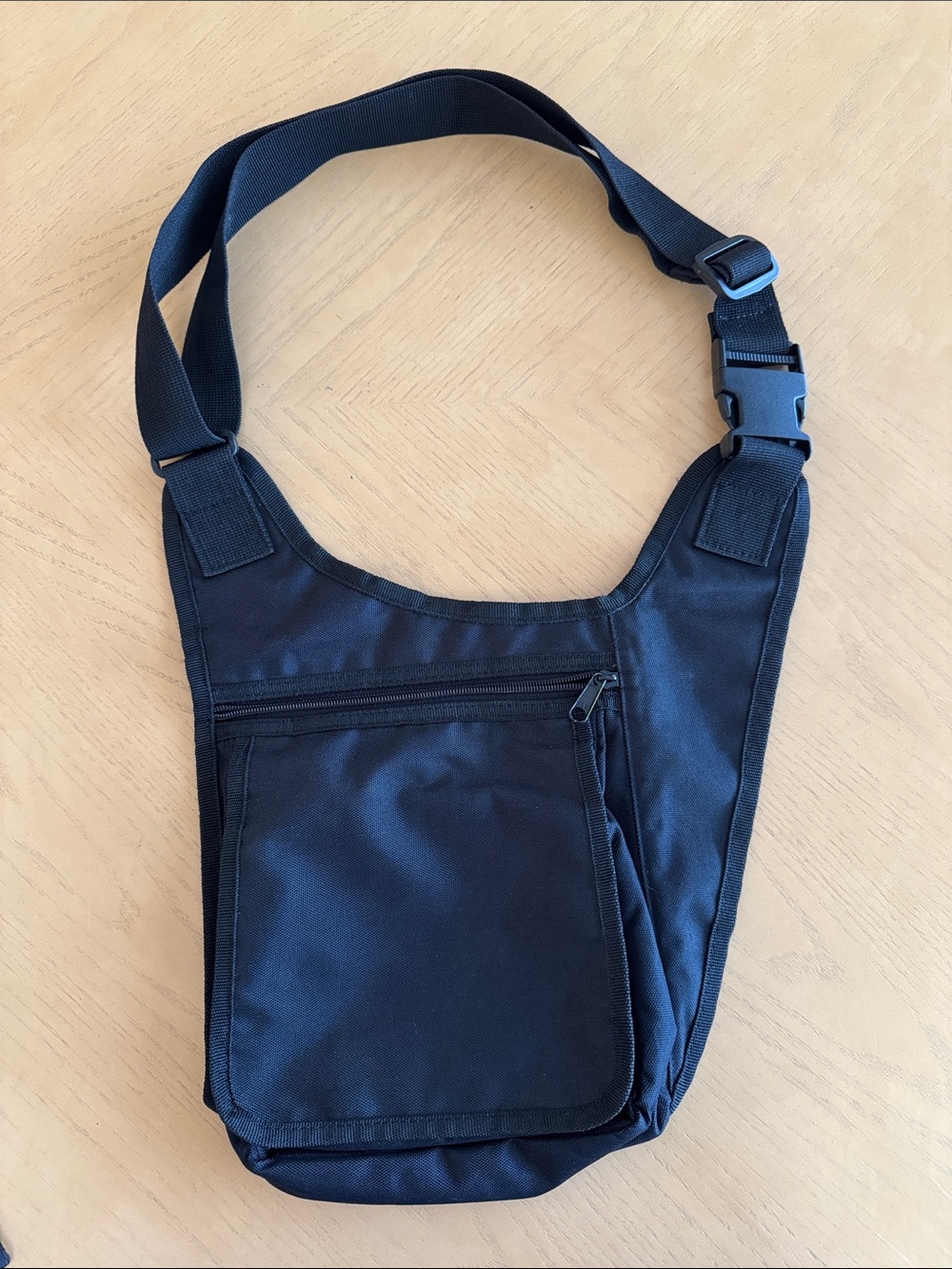 Unisex Black Crossbody/Holster Sling Bag with Adjustable Strap Anti-Theft NWOT